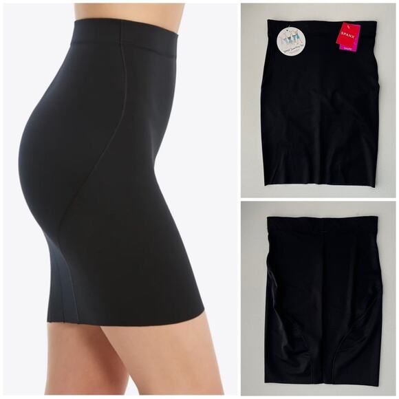 Spanx Half Slip Women's XS Black SmartGrip Tummy Control Sculpting Shapewear NWT - Picture 1 of 14